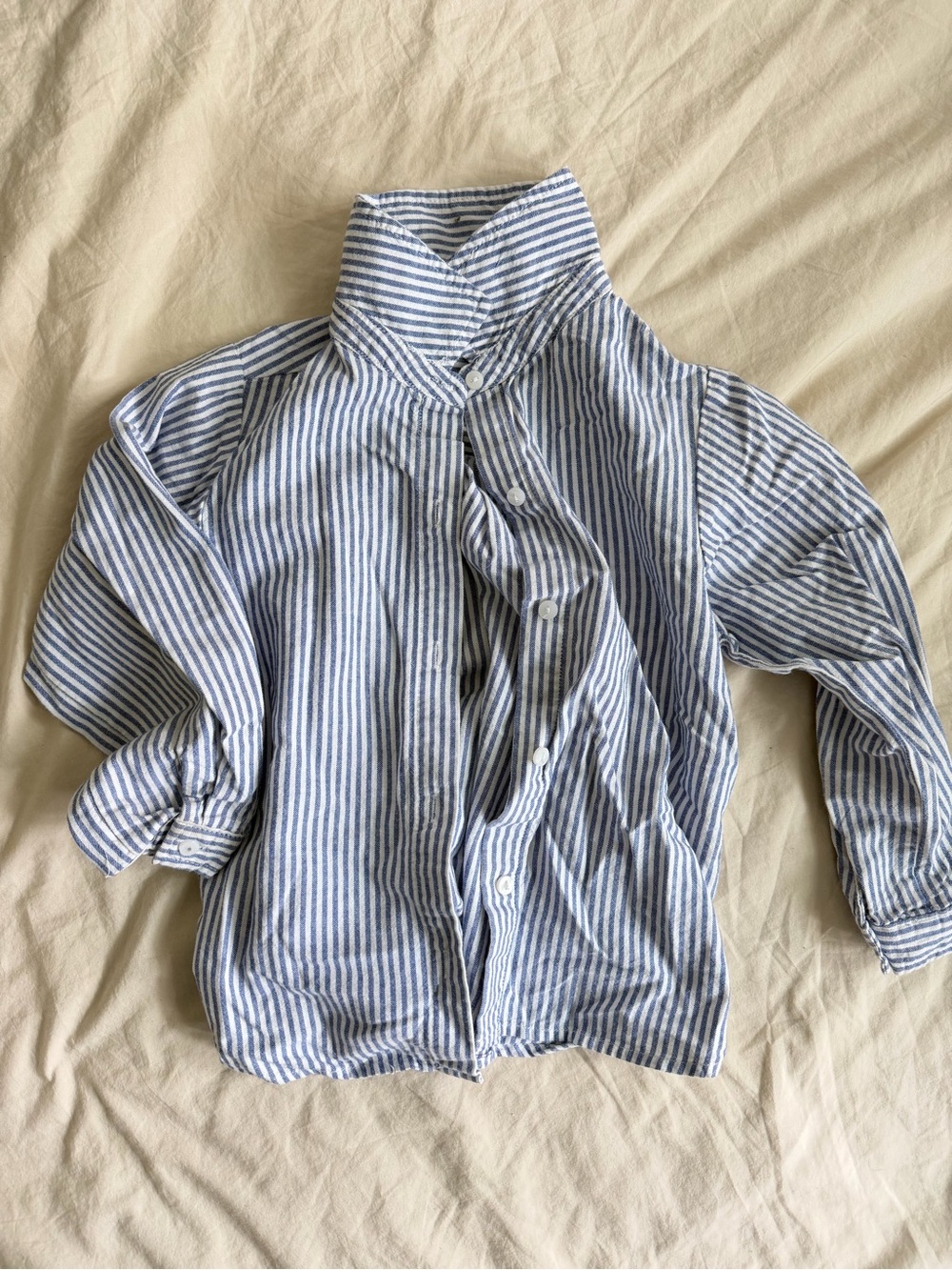 Zara Blue & White Striped Button-Down Shirt